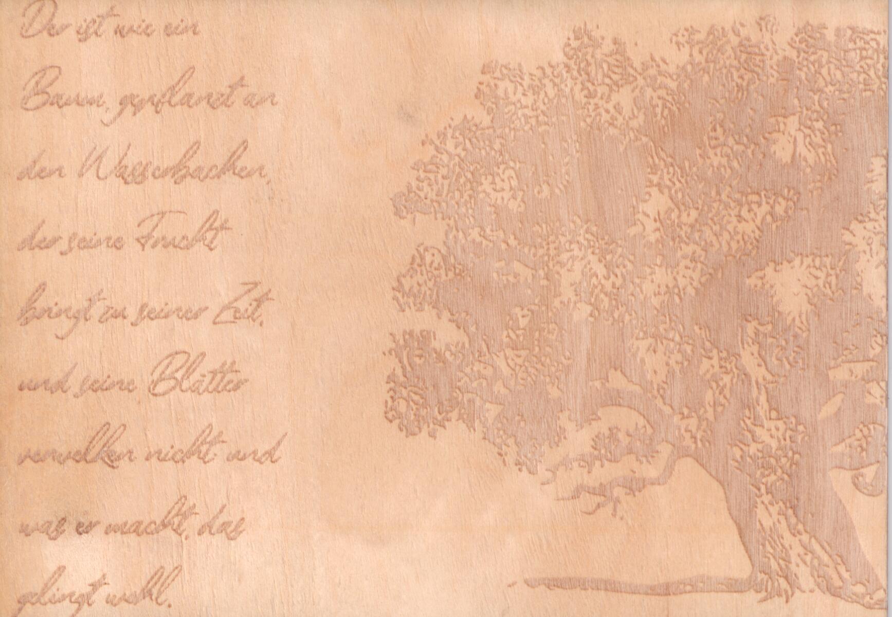 Holzkarte Baum
